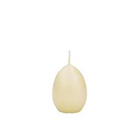 INNA-Glas Vela de Huevo de Pascua LEONITA, Crema, 6cm, 4,5cm, 7h - Made in Germany - Vela Decorativa