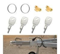 INNAL 2 Pieza Cerraduras de Remolque con 4 Llaves,Candado para acoplamientos,Cerradura de Vaso para Enganche,Cerradura Antirrobo Especial Compatible con Remolque Earth Daxara Maypole.