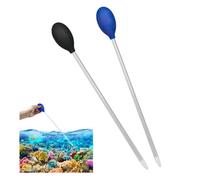INNAL 40 CM Alimentador de Coral 2 Colores Diferentes Cambiador de Agua de Acuario,Reutilizable,Adecuado para Alimentación de Tanques, Limpieza(Azul y Negro)