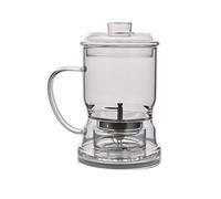inncoffee Tetera con Infusor 350 ml, Vidrio - Tetera Cristal para Infusiones y Té a Granel, Infusor con Flujo hacia Abajo - Ideal Infusión Fría o Caliente, Sin Residuos - Regalo Original