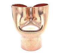 Inner Diameter Side*Middle*Side Pure Copper End Feed Reducer Y 3 Ways Welding Pipe Refrigerator Air Condition(35x54x35mm) Plumbing Fittings