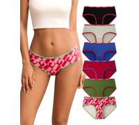 INNERSY Bragas Mujer Algodón Cintura Midi Ropa Interior Deportiva Pack de 6 | Braguitas Talle Medio Cómodas, Cuecas Mulher Algodão Elástico, Entrepierna 100% Algodon, Sin Etiquetas, Uso Diario y Deporte