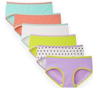 INNERSY Braguitas Niña Algodón Bragas Cómodas y Suaves para Adolescente 8-16 Años Pack de 6 (L, Multicolor+Punto Nergo)