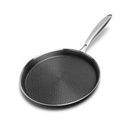 Innerwell Sartén antiadherente Profi Crepes 30 cm, Sartén acero inoxidable para Inducción, revestimiento alveolar resistente a los arañazos, apta para horno y lavavajillas, sin PFOA