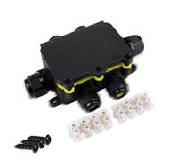 Innfeeltech 1 caja de empalme a prueba de agua, caja de conexión de cable a prueba de agua al aire libre LF-2068-6T, 6 maneras para el diámetro del alambre 5 a 12m m y 3.5 a 10m m