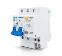 Innfeeltech 1 Pcs 20 Amp Current 230V Miniature Circuit Breakers MCB Double Pole para DIN Rail Mounting con Protección contra fugas