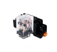 Innfeeltech 1 Pcs AC 220V Relé de potencia electromagnética con, Relé electromagnético de potencia de 8 pines 10A con zócalo de calcetín HH52P