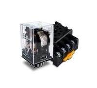 Innfeeltech 1 Pcs DC 24V relé electromagnético de potencia con, 11 Pin 10A relé de bobina con base de calcetín JTX-3C