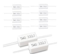 Innfeeltech 10 Pcs 5W 5% Tolerancia Resistor de cemento cerámico de 0,33 ohmios para el proyecto de bricolaje y los experimentos