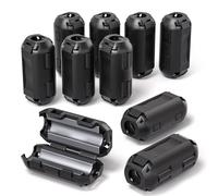 Innfeeltech 10 Piezas Núcleo de Anillo de Ferrita Negro Clip-on Núcleo de Ferrita EMI Supresor de Ruido Clip de cable con 3,5 mm de diámetro interior Cable de vídeo Cable de alimentación