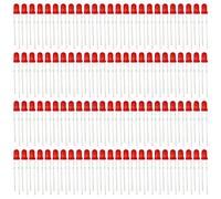 Innfeeltech 100pcs Lámpara LED Roja de 5 mm DC 1.9V~2.1V 20ma 5 mm elemento emisor de luz electrónica bombilla LED