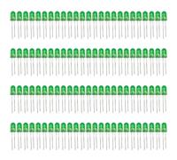 Innfeeltech 100pcs Lámpara LED verde de 5 mm DC 1.9V~2.1V 20ma 5 mm elemento emisor de luz electrónica bombilla LED