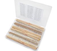 Innfeeltech 1200 kits de resistencia a película de carbono de 1/4 vatios con una tolerancia del 5% de 1 Ohm a 1 ohm, 30 valores cada 40 piezas