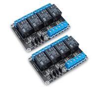 Innfeeltech 2 relés de 4 canales de módulos de relés 5v de corriente continua con placas de expansión de desencadenadores de alto o bajo nivel de acoplamiento óptico