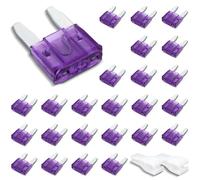 Innfeeltech 25 Piezas Fusible Mini, Fusible Plano 35A con 2 Clips de Plástico para Coche, Camión y Moto