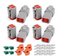 Innfeeltech 4 Conjunto 4 Pin Way sellado gris macho y hembra auto impermeable conector de alambre eléctrico para 22-16AWG