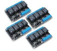 Innfeeltech 4 relés de 4 canales de módulos de relés 5v de corriente continua con placas de expansión de desencadenadores de alto o bajo nivel de acoplamiento óptico
