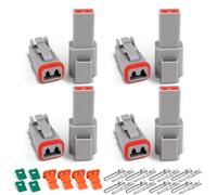 Innfeeltech 4 Set 2 Pin Way sellado gris macho y hembra auto impermeable conector de alambre eléctrico para 22-16AWG