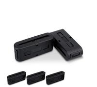 Innfeeltech 5 Pcs Ferrite Ring Core Black Clip-on Ferrite Core EMI Noise Suppressor Cable clip with Inner Size of 1.5MM*28MM, Flat Buckle Type