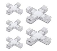 Innfeeltech 5 piezas tira de alambre conector rápido para 10MM 5 pines de luz LED, doble tira lateral, tipo cruzado