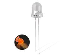 Innfeeltech 50 bombillas blancas de 8 mm lámparas LED amarillas DC 1.9 V a 2.1 V 20ma 8 mm elementos emisores de luz electrónica LED