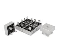 Innfeeltech 6 diodos rectificadores de puente kbpc2510 25a 1000v carcasa metálica de una sola fase 4 agujeros a través de pin