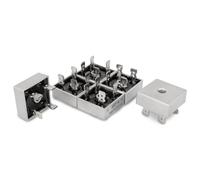Innfeeltech 6 diodos rectificadores de puente kbpc3510 35a 1000v carcasa metálica de una sola fase 4 agujeros a través de pin