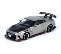 Inno Models GT-R (R35) Top Secret RHD (conducción a la derecha) verde claro metálico con capucha de carbono Tokyo Auto Salon 2024 - Malasia Diecast Expo 2024 en 1/64 Modelo de coche fundido a presión