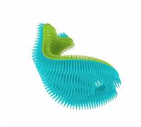 Innobaby Bathin' Smart - Limpiador de baño antimicrobiano de silicona para peces, color azul y verde