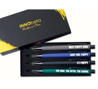 InnoBeta Pappy Gifts - Juego de 4 bolígrafos, ideas de regalo para abuelo de parte de nietos en cumpleaños, Navidad, Día del Padre, jubilación