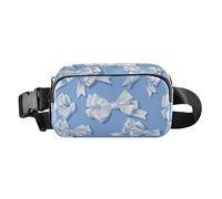 Innocent - Riñonera con lazo blanco para mujeres y hombres, impermeable, con correa ajustable para viajes, correr, senderismo, Lindo lazo blanco inocente, 1 size