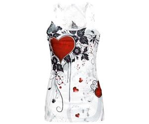 Innocent Rose Heart Mujer Top Blanco M, 100% poliéster, mit Spitze Regular