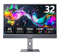 INNOCN Monitor OLED 4K de 32 pulgadas para Mac mini MacBook Air/Pro, 3840 x 2160, monitor de computadora de PC, USB C, HDR 10, 99% DCI-P3, 99% sRGB, 1M: 1, soporte ajustable de inclinación/altura