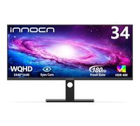 INNOCN Monitor ultra ancho de 34 pulgadas WQHD 3440 x 1440P 180Hz IPS PC Adaptive-Sync Compatible con G-SYNC, HDMI, DP, PIP/PBP, 21:9, HDR, MPRT, altavoz integrado, altura ajustable, cuidado de los