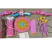 Innofans Juego de arco y flecha de unicornio para niños con luz LED, juguete de tiro con arco, juegos al aire libre con diana, flechas de ventosa y carcaj, juguetes a partir de 3, 4, 5, 6, 7, 8, 9, 10