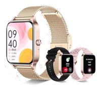 INNOFOVO Reloj Inteligente Mujer, 1.85" HD Watch con Llamadas Bluetooth, Smartwatch Deportivo con Pulsómetro/SpO2/Sueño - 130+ Modo IP67 Impermeable Reloj Deportivo Mujer para Android iOS (Oro Rosa)