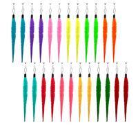 InnoHHustle 24 piezas de juguete para gatos de gusano de gato, rellenos interactivos, recarga de varilla para gatos, juguete de repuesto, cola peluda, gusano para gatitos, gatos, pared