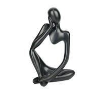 INNOLITES Estatua de Resina Estilo Pensador, esculturas abstractas, Figuras coleccionables para decoración del hogar, Moderno, Oficina, Estante de Escritorio (Negro Izquierdo)