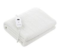 Innoliving Manta eléctrica o Cama Individual en poliéster, 150 x 80 cm, Color Blanco