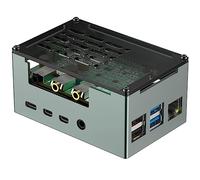 InnoMaker Caja de Aleación de Aluminio para Raspberry Pi 4 - Compatible con DAC/DAC Pro/AMP/AMP PRO/RS485&Can Hat, Ventilador PWM 3510 y Refrigeración por Disipador Pasivo para Placas Expandidas