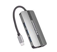 INNOMAX 10-en-1 Powered 6 Puertos USB 3.0 Thunderbolt 3/Adaptador USB-C Hub/HDMI, USB-C a HDMI/SD + Lector de Tarjetas Micro SD para MacBook Air/iPad Pro 2018, Otros Dispositivos USB-C-Gris etc.