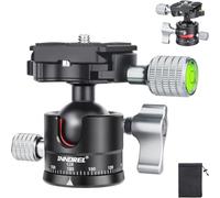INNOREL C28 - Cabeza de bola de trípode de perfil bajo universal 360 panorámica de metal para cámara réflex digital, trípode monopié, videocámara deslizante, con placa Arca Swiss de 28 mm, bola con