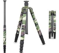 INNOREL RT85CG Traveler 2-en-1 Trípode 177cm/70pulgadas Trípodes Monopies de Viaje, 4 Secciones, Tubo Máximo 32mm, Carga Máxima 25kg, con Columna Central/Clavo Acero Inoxidable/Bolsa(Solo Trípode)