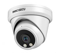 INNOSECU Cámara PoE de 4 MP para interiores y exteriores, cámara IP de seguridad con cable, impermeable, IP67, detección de humanos/vehículos, lente gran angular de 2,8 mm, visión nocturna de 110°