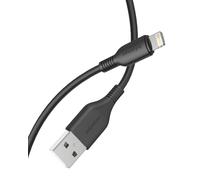 Innostyle Cable PowerFlex USB-A a Lightning de 1,5 m, certificado MFi, negro, carga rápida PD QC 3.0, compatible con iPhone 11/12/13/14, cable para Apple CarPlay