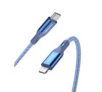 Innostyle Cable USB-C a Lightning 2m, certificado MFi, carga rápida 2,4A, cable para Apple CarPlay, compatible con iPhone 14/13/12/11, iPad, Azul