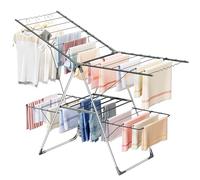 Innotic Tendederos Plegables de alas Aluminio Resistente al óxido Portátil Plegado o desplegado en 3 Segundos, Ahorra Espacio Tendedero de Ropa para Exterior y Interior (Gris)