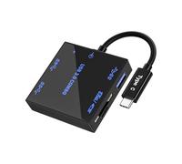 innov8 Estación de acoplamiento USB 3.0, adaptador portátil tipo C con transferencia de datos de 5 Gbps, lector de tarjetas USB-A, SD/TF y puertos DC-IN, diseño luminoso
