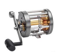 Innovador carrete de cebo para diestros con un cuerpo de metal ideal para la pesca en agua salada