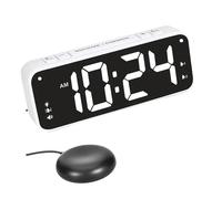 Innovador reloj despertador de carga USB con potentes vibraciones que se despierta para personas que duermen pesadamente, sordos y con dificultades auditivas